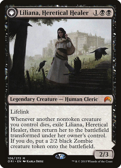 Liliana, Heretical Healer // Liliana, Defiant Necromancer [Magic Origins] [Foil]