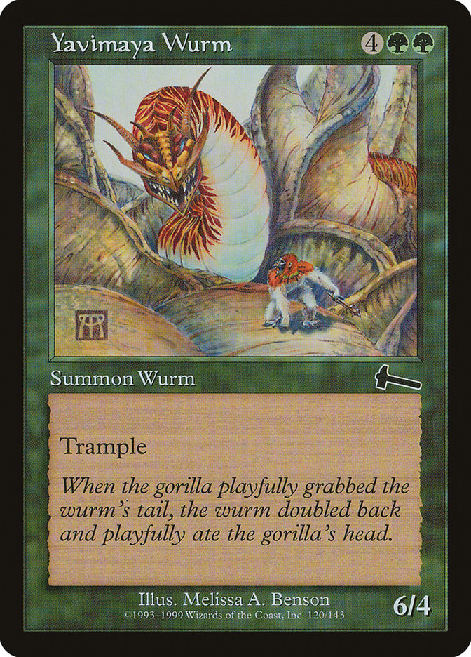 Yavimaya Wurm [Urza's Legacy] [Foil]