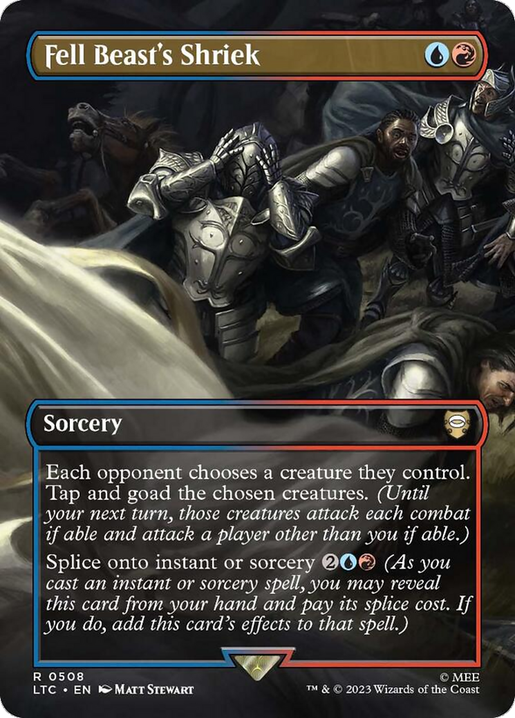 Fell Beast's Shriek (Borderless) [The Lord of the Rings: Tales of Middle-Earth Commander] [Foil]
