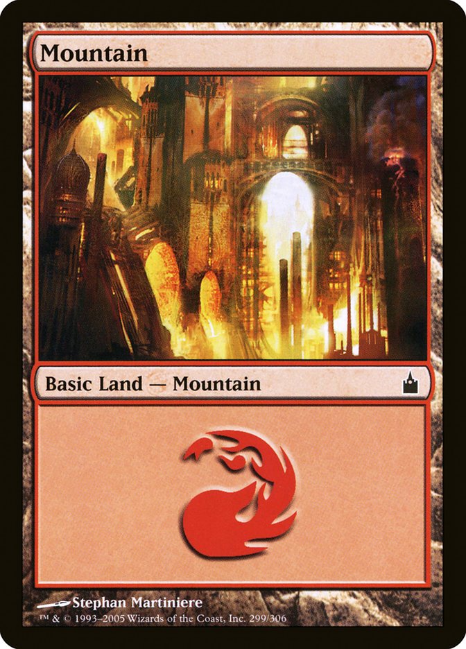 Mountain (299) [Ravnica: City of Guilds] [Foil]