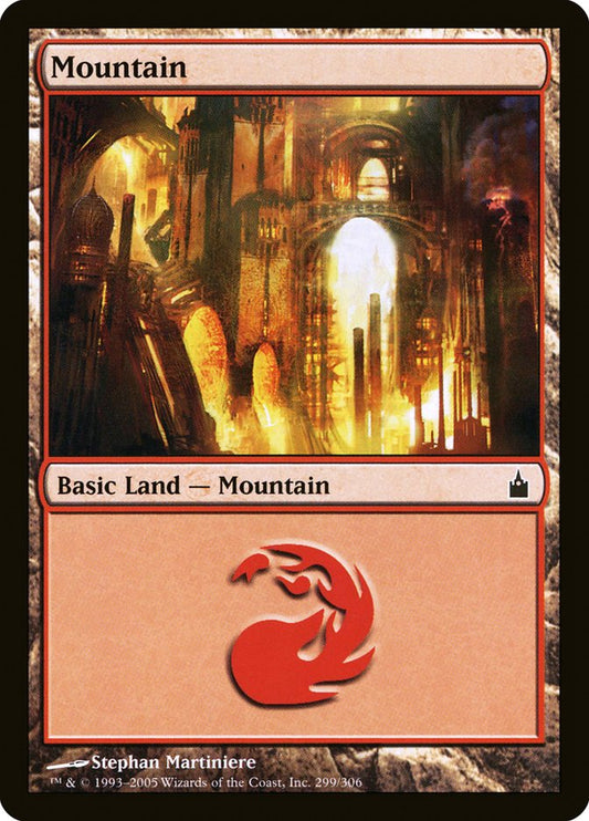 Mountain (299) [Ravnica: City of Guilds] [Foil]