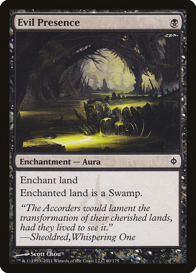 Evil Presence [New Phyrexia] [Foil]
