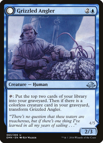 Grizzled Angler // Grisly Anglerfish [Eldritch Moon] [Foil]
