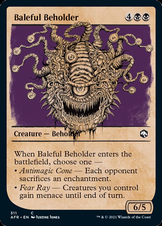 Baleful Beholder (Showcase) [Dungeons & Dragons: Adventures in the Forgotten Realms] [Foil]