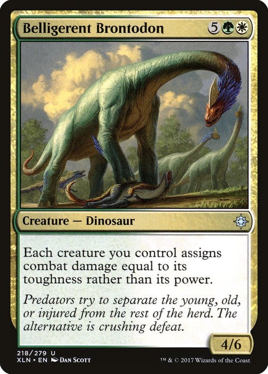 Belligerent Brontodon [Ixalan] [Foil]