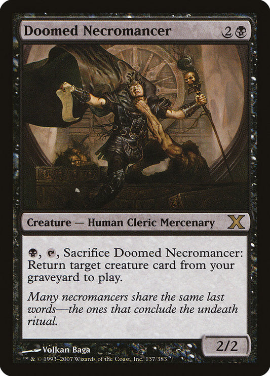 Doomed Necromancer [Tenth Edition] [Foil]