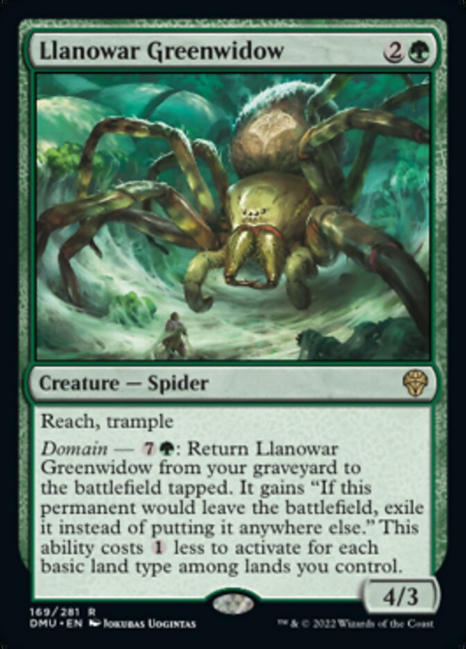Llanowar Greenwidow [Dominaria United] [Foil]