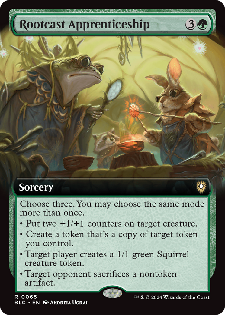 Rootcast Apprenticeship (Extended Art) [Bloomburrow Commander] [Foil]