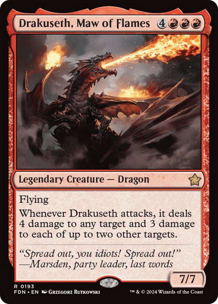 Drakuseth, Maw of Flames [Foundations] [Foil]