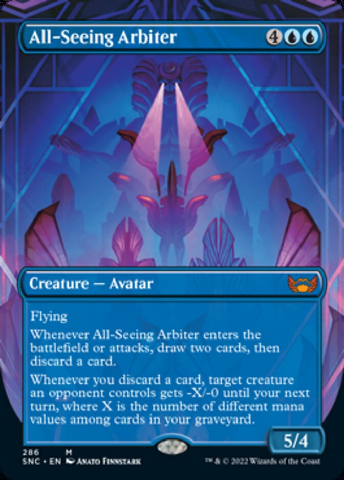 All-Seeing Arbiter (Borderless Alternate Art) [Streets of New Capenna] [Foil]