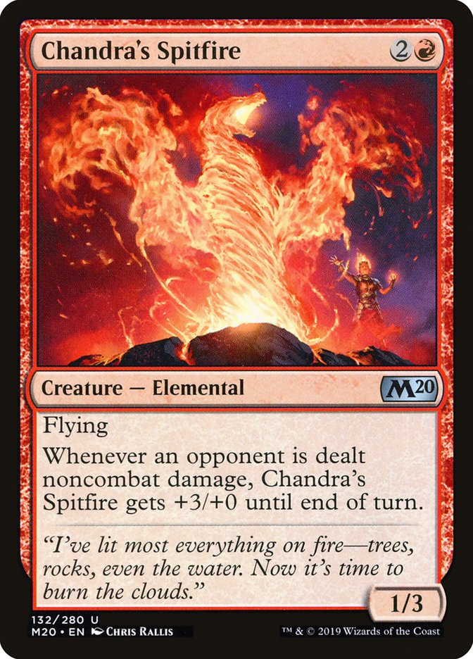 Chandra's Spitfire [Core Set 2020] [Foil]