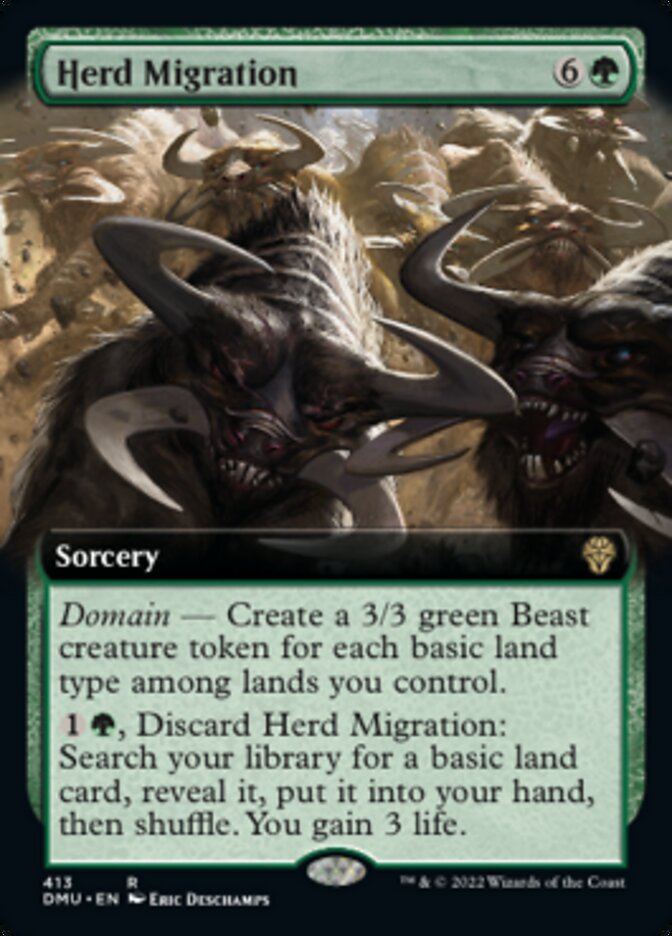 Herd Migration (Extended Art) [Dominaria United] [Foil]