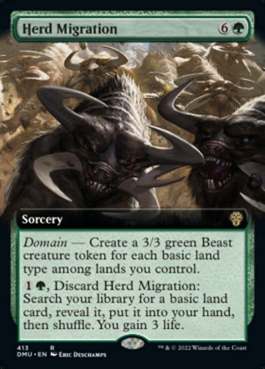 Herd Migration (Extended Art) [Dominaria United] [Foil]