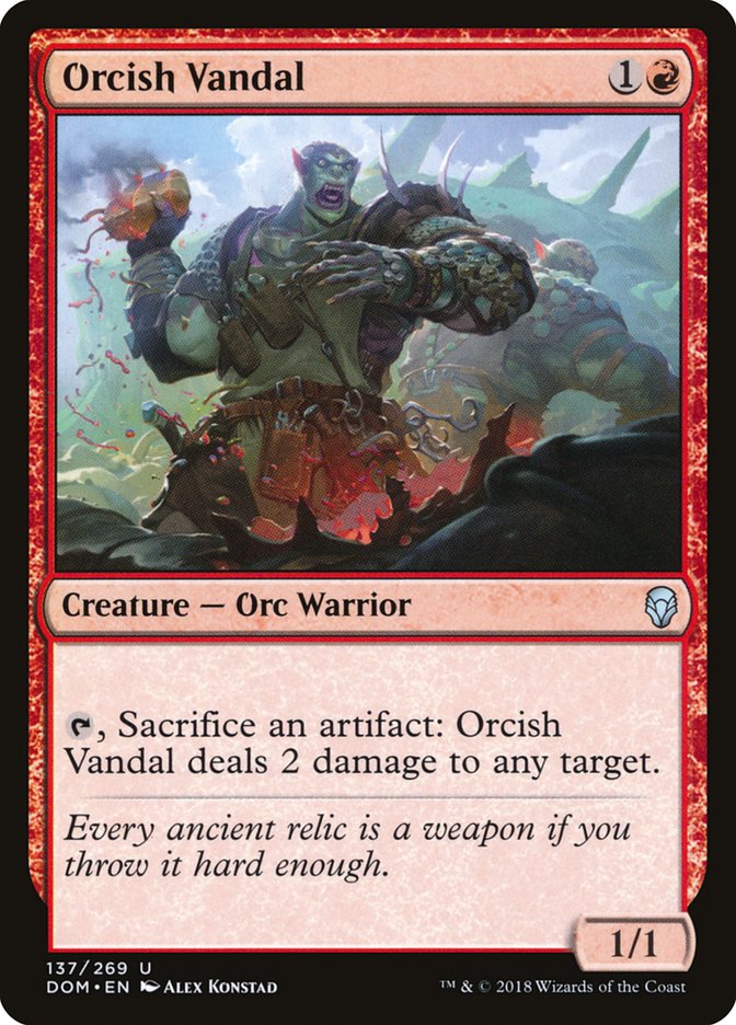 Orcish Vandal [Dominaria] [Foil]