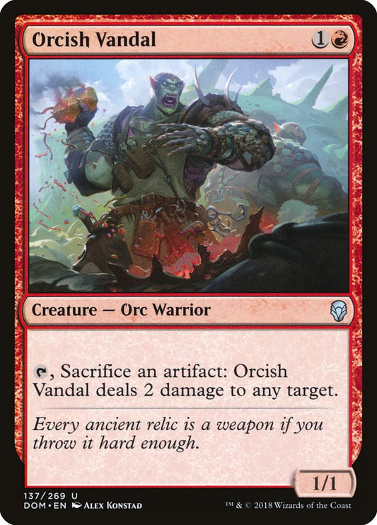 Orcish Vandal [Dominaria] [Foil]