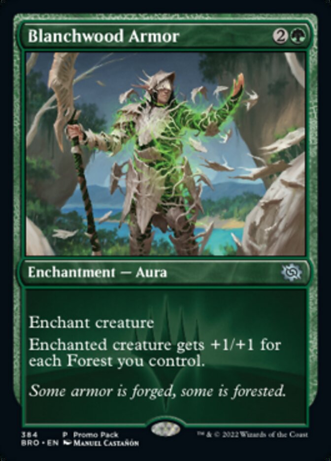 Blanchwood Armor (Promo Pack) [The Brothers' War Promos] [Foil]