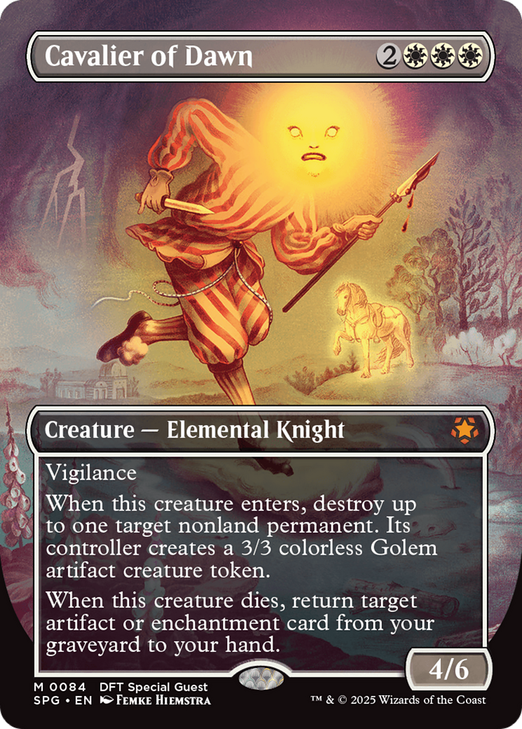 Cavalier of Dawn (Borderless) [Aetherdrift Special Guests] [Foil]