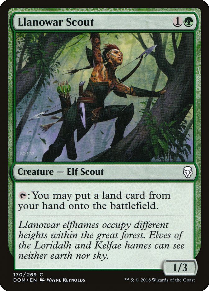 Llanowar Scout [Dominaria] [Foil]