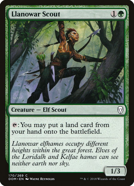 Llanowar Scout [Dominaria] [Foil]