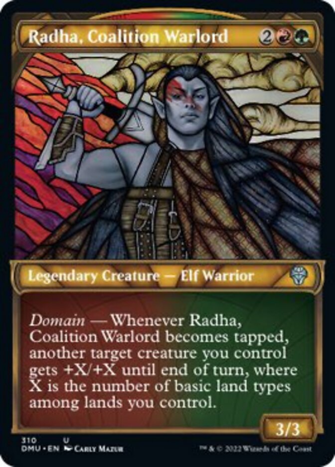Radha, Coalition Warlord (Showcase) [Dominaria United] [Foil]