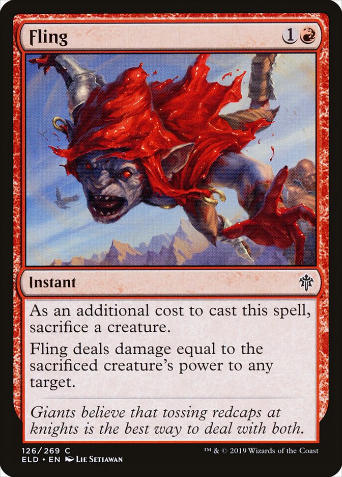Fling [Throne of Eldraine] [Foil]