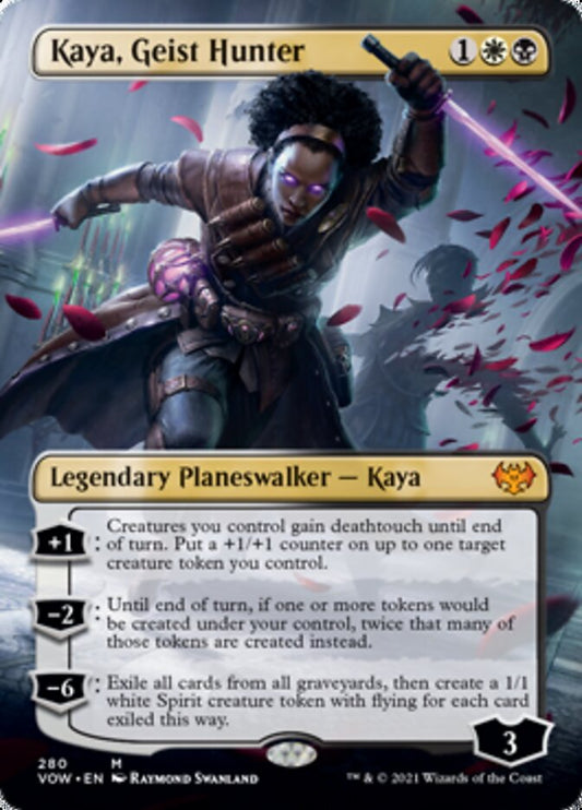Kaya, Geist Hunter (Borderless) [Innistrad: Crimson Vow] [Foil]