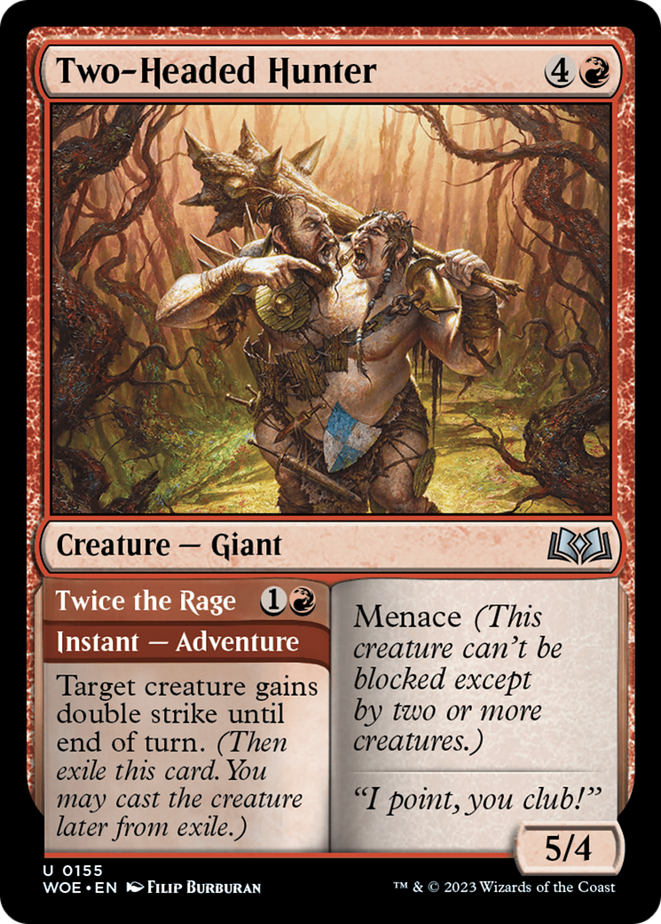 Two-Headed Hunter // Twice the Rage [Wilds of Eldraine] [Foil]