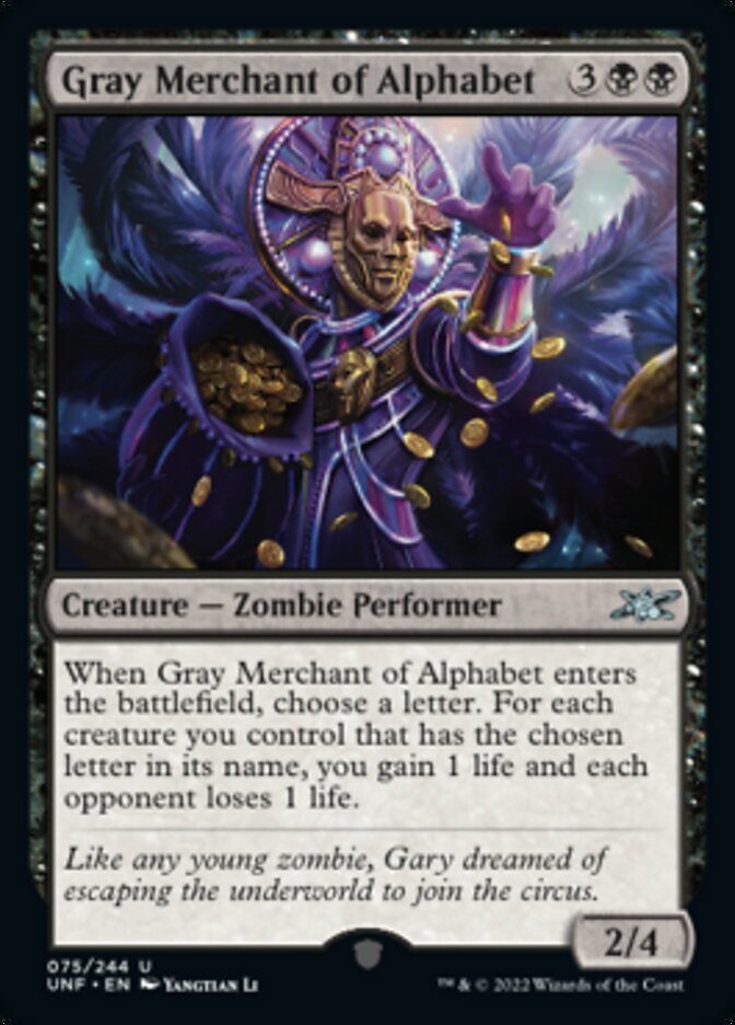 Gray Merchant of Alphabet [Unfinity] [Foil]