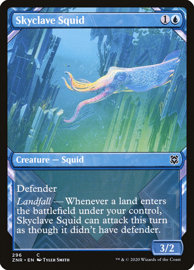 Skyclave Squid (Showcase) [Zendikar Rising] [Foil]