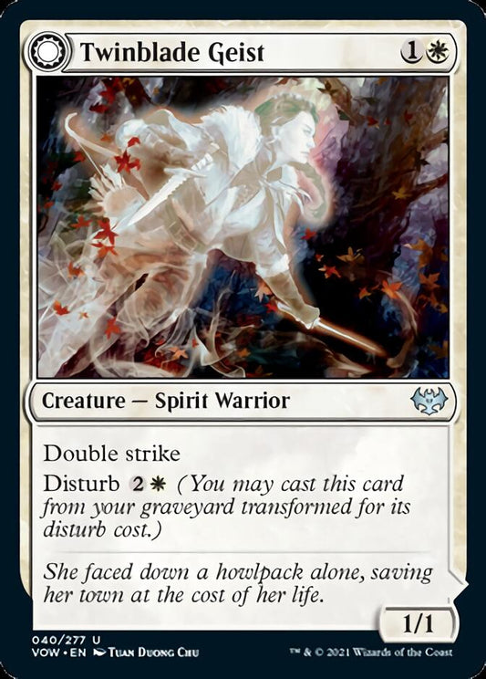 Twinblade Geist // Twinblade Invocation [Innistrad: Crimson Vow] [Foil]