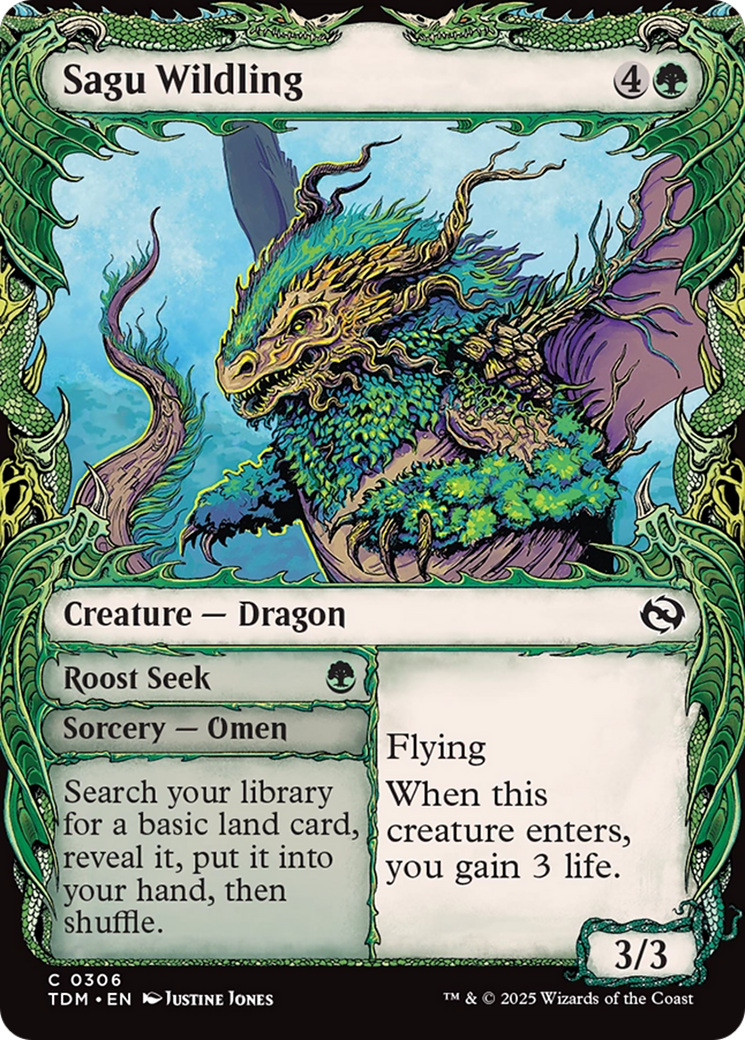 Sagu Wildling (Showcase) [Tarkir: Dragonstorm] [Foil]