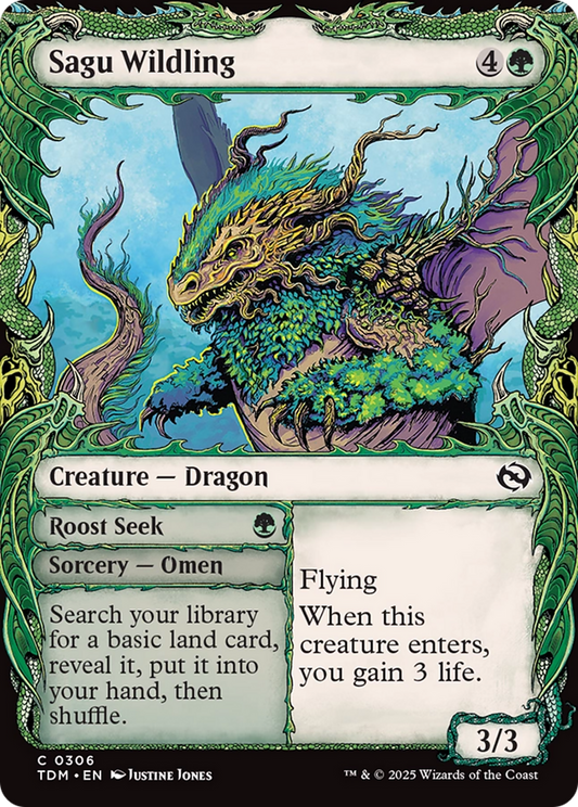 Sagu Wildling (Showcase) [Tarkir: Dragonstorm] [Foil]