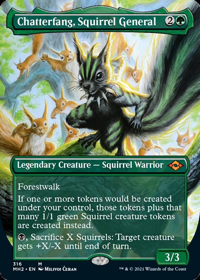 Chatterfang, Squirrel General (Borderless Alternate Art) [Modern Horizons 2] [Foil]