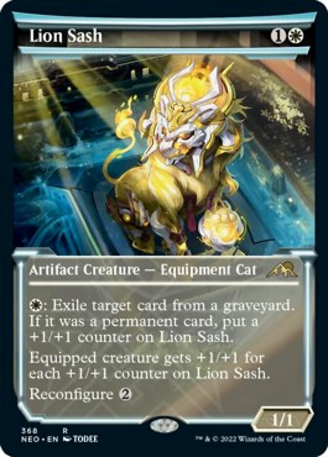 Lion Sash (Showcase Soft Glow) [Kamigawa: Neon Dynasty] [Foil]