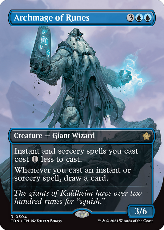Archmage of Runes (Borderless) [Foundations] [Foil]