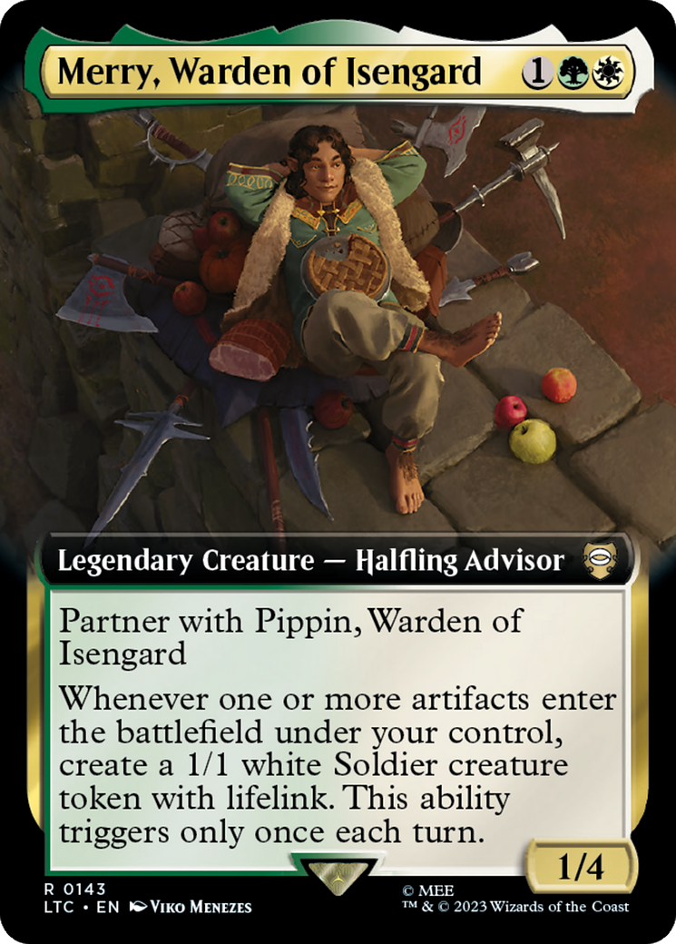 Merry, Warden of Isengard (Extended Art) [The Lord of the Rings: Tales of Middle-Earth Commander] [Foil]