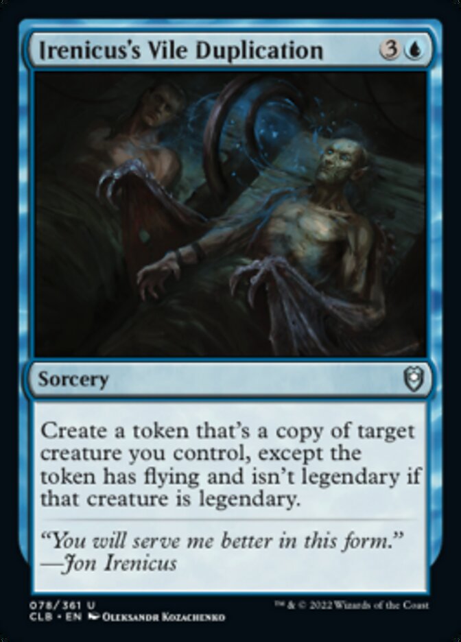 Irenicus's Vile Duplication [Commander Legends: Battle for Baldur's Gate] [Foil]