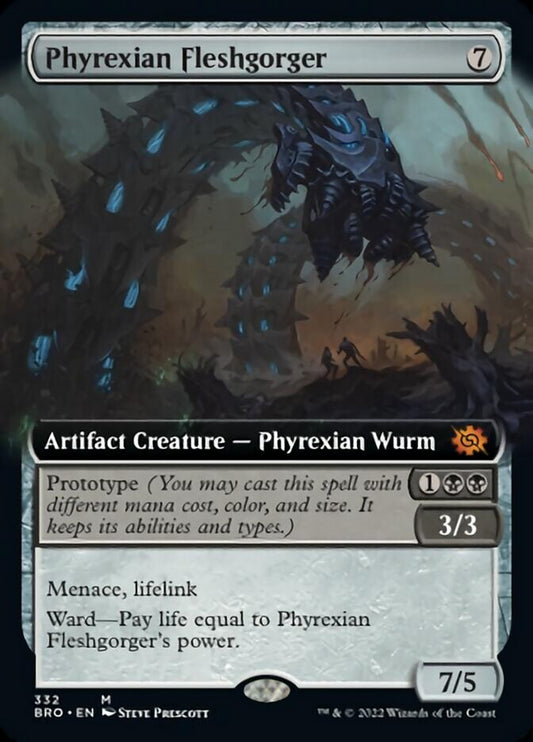 Phyrexian Fleshgorger (Extended Art) [The Brothers' War] [Foil]