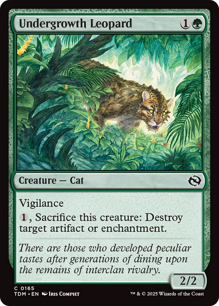 Undergrowth Leopard [Tarkir: Dragonstorm] [Foil]