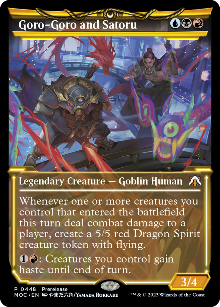 Goro-Goro and Satoru (Showcase Planar Booster Fun) [March of the Machine Commander Prerelease Promos] [Foil]