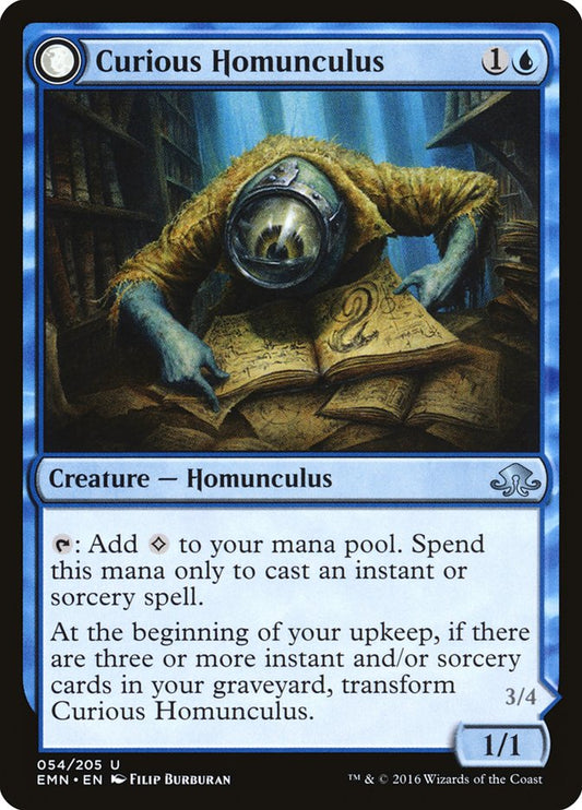 Curious Homunculus // Voracious Reader [Eldritch Moon] [Foil]