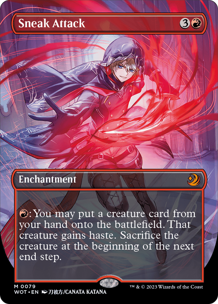 Sneak Attack (Anime Borderless) [Wilds of Eldraine: Enchanting Tales] [Foil]