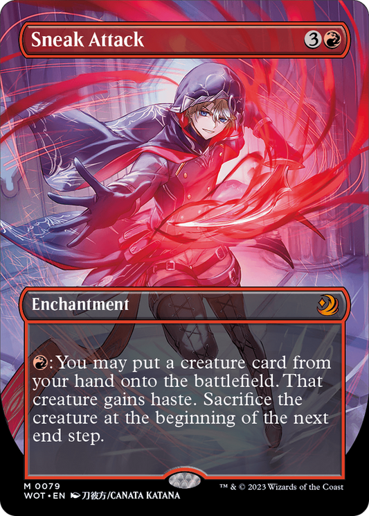 Sneak Attack (Anime Borderless) [Wilds of Eldraine: Enchanting Tales] [Foil]