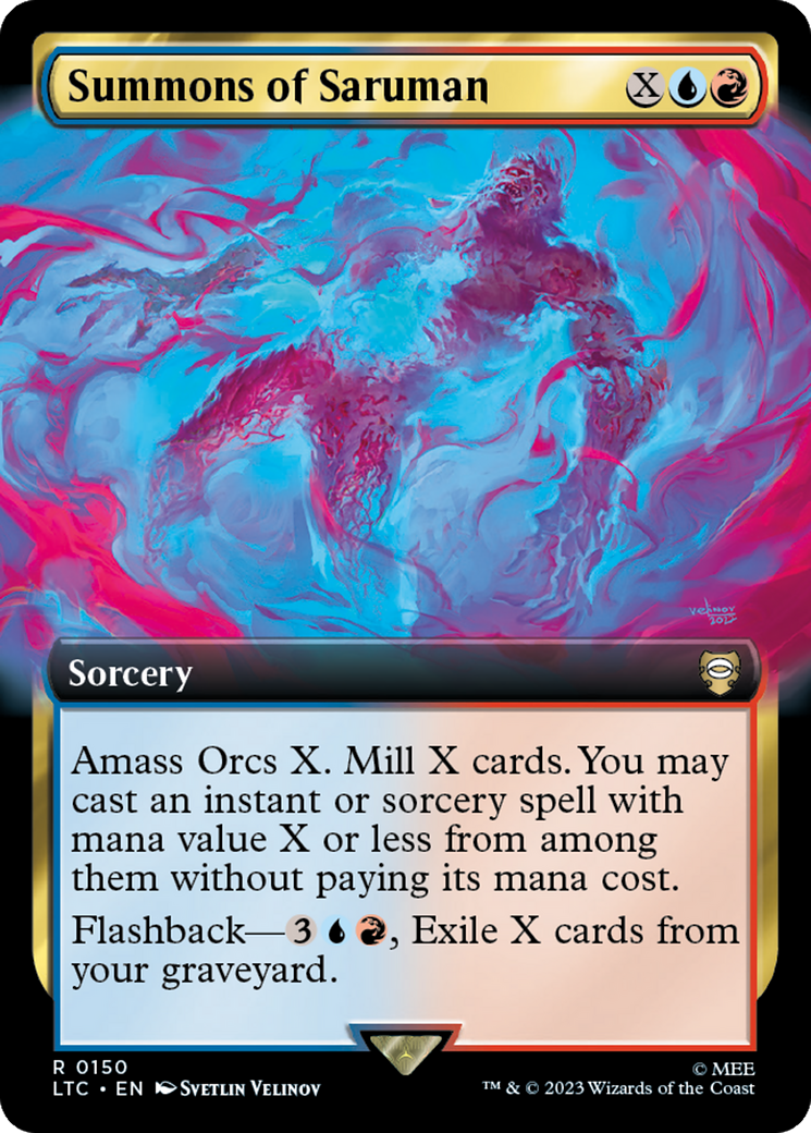 Summons of Saruman (Extended Art) [The Lord of the Rings: Tales of Middle-Earth Commander] [Foil]