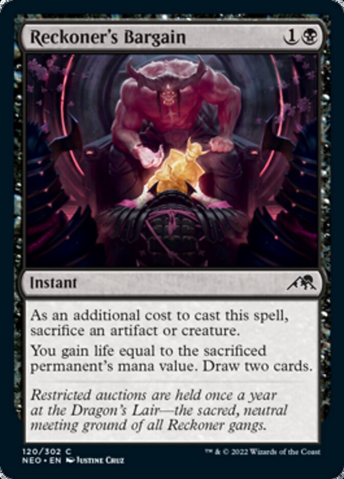 Reckoner's Bargain [Kamigawa: Neon Dynasty] [Foil]
