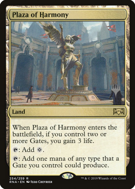 Plaza of Harmony (Promo Pack) [Ravnica Allegiance Promos] [Foil]