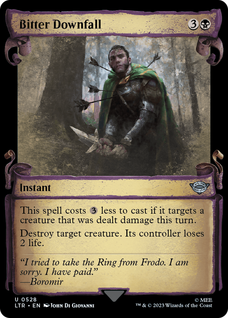 Bitter Downfall [The Lord of the Rings: Tales of Middle-Earth Showcase Scrolls] [Foil]