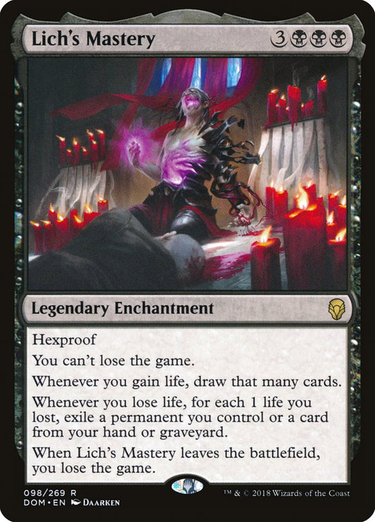 Lich's Mastery [Dominaria] [Foil]