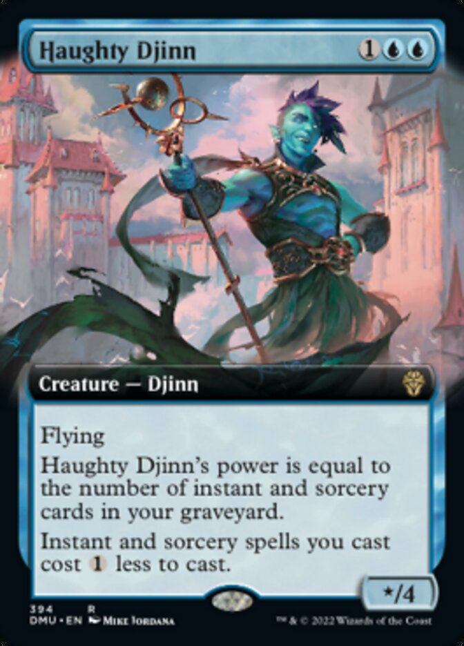 Haughty Djinn (Extended Art) [Dominaria United] [Foil]