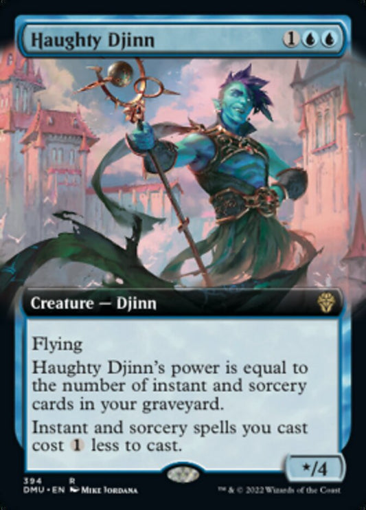 Haughty Djinn (Extended Art) [Dominaria United] [Foil]